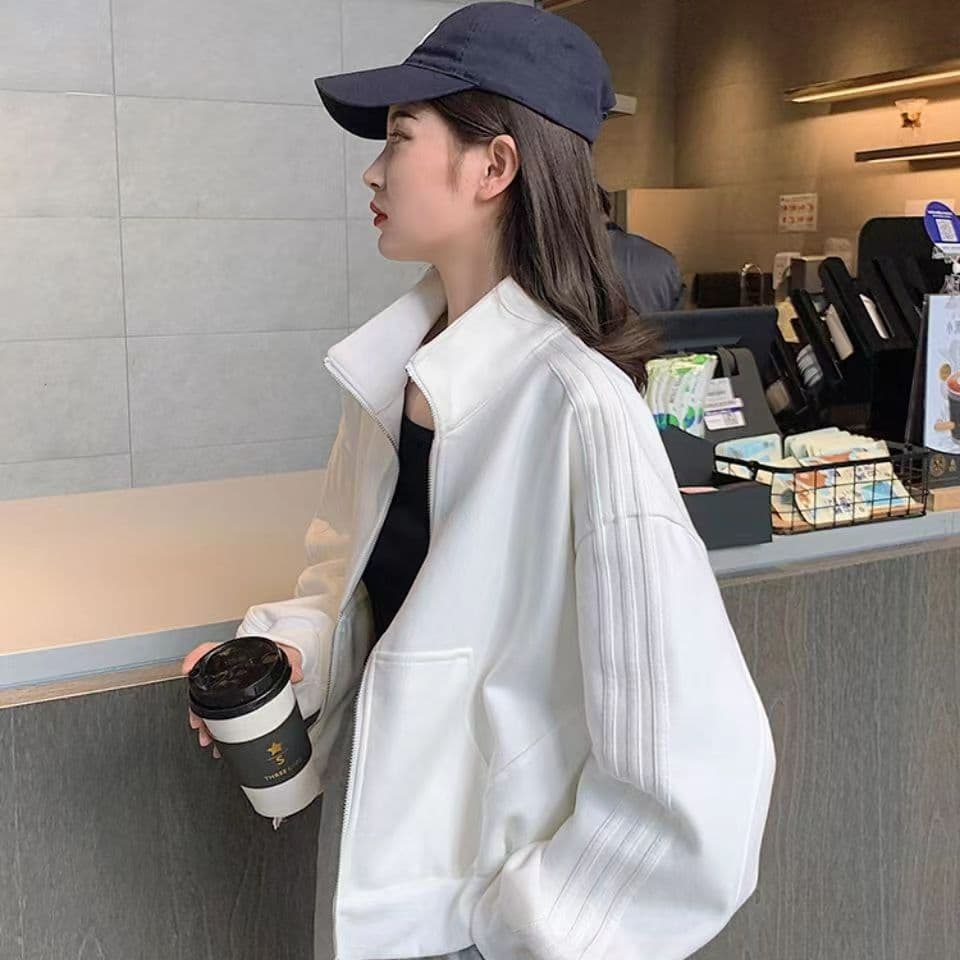 Short sports coat for women 2025 spring and autumn new baseball uniform casual slim jacket cardigan top loose and versatile