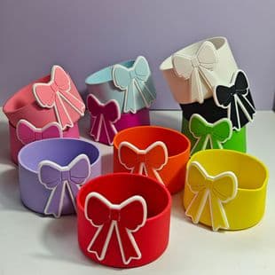 Silicone cup sleeve approx. 7.5CM bow Stanley cup accessory cup coaster cup mat Stanley cup exclusive