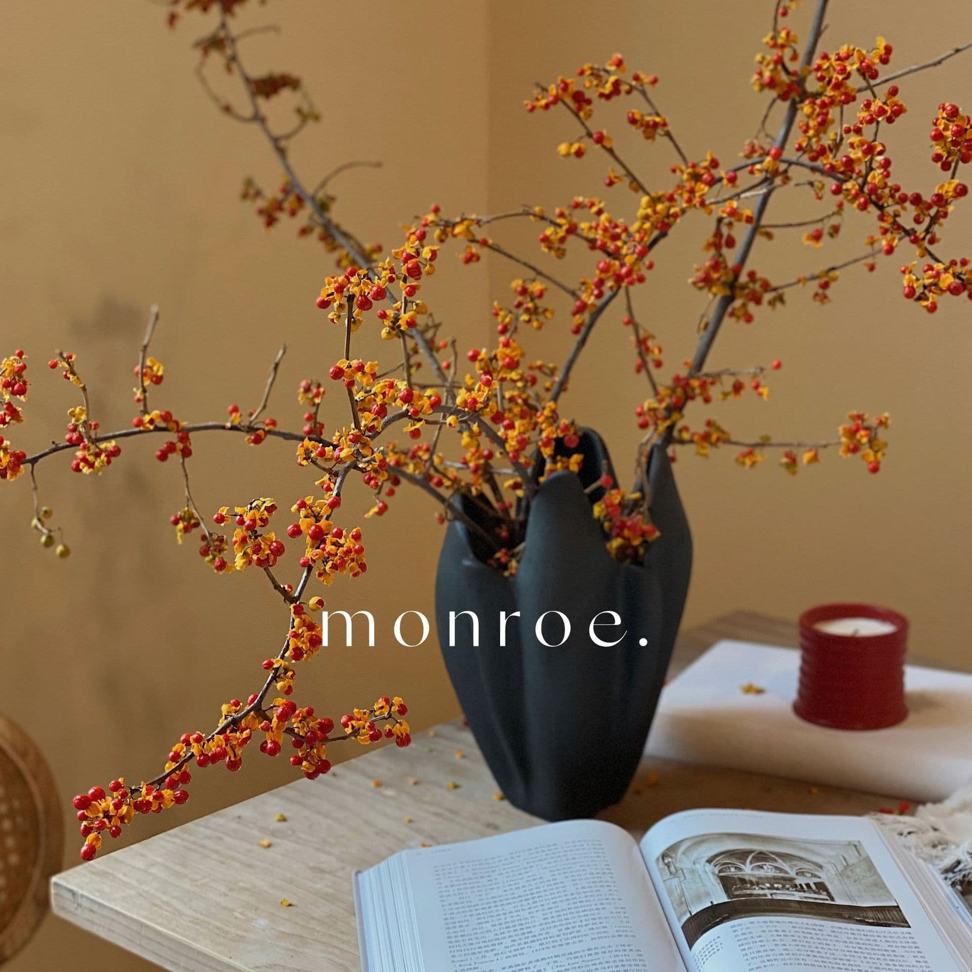 Jingdezhen Frosted Ceramic Black Vase Decoration for Living Room Flower Arrangement Showroom Decor