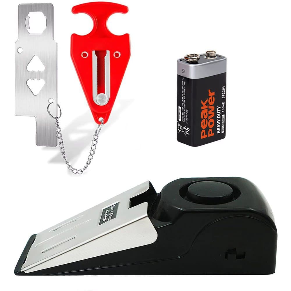 Door Stopper Alarm for Home, Hotel, Women Living Alone, Anti-Theft, Anti-Intruder, Door Wedge, Wholesale