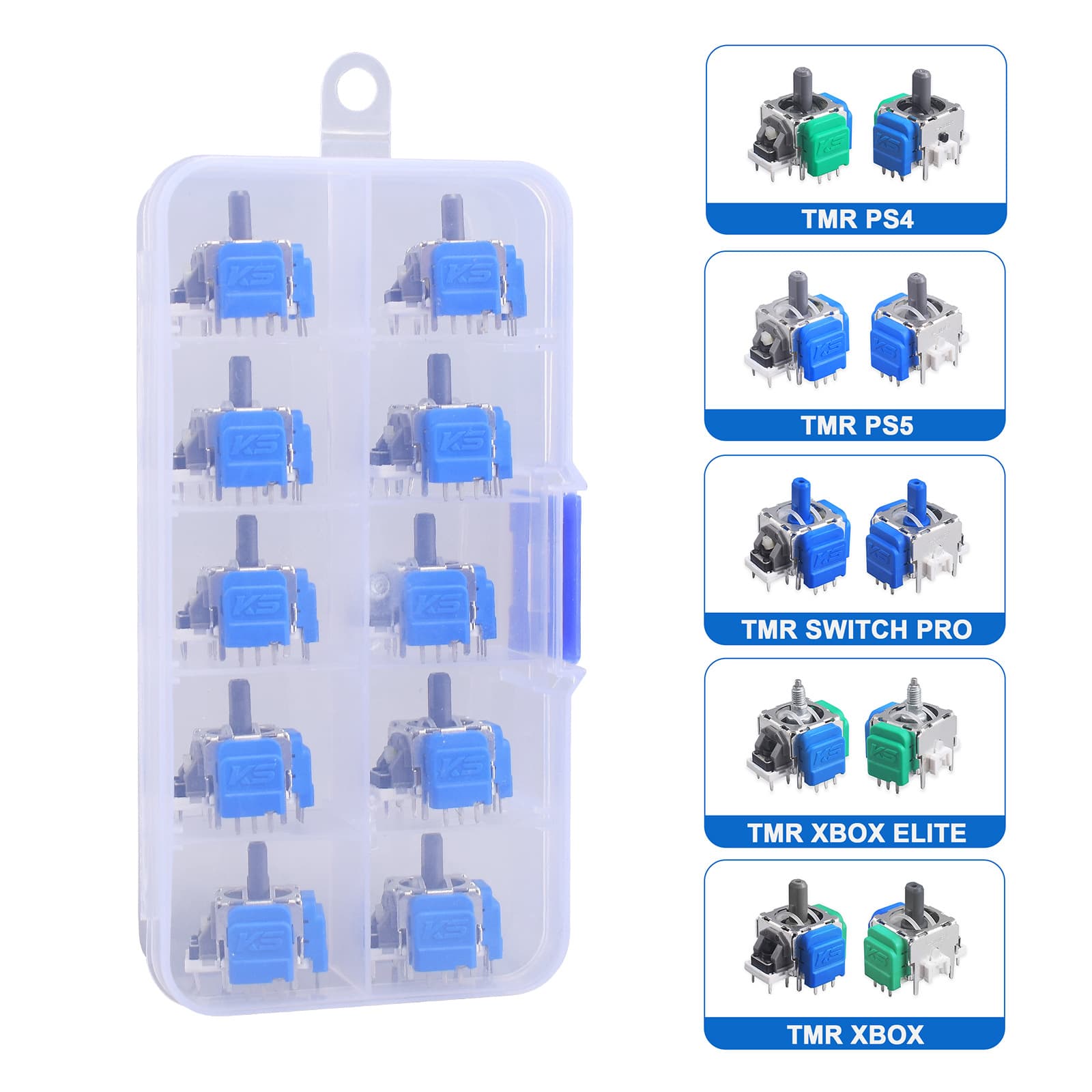 Hall Effect Joystick for PS5, PS4, XBOX, Switch TMR Magnetic Resistive Joystick 3D Analog Stick
