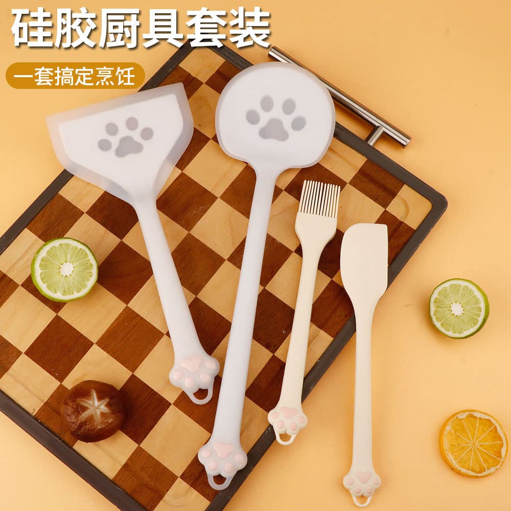 Amazon New Pancake Silicone Spatula Non-Stick Pan Spatula Tamagoyaki Frying Spatula High Temperature Resistant Cooking Spatula Kitchen Utensil