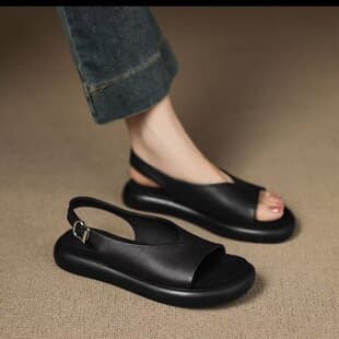 2026 New Summer Lightweight French V-Strap Sandals for Women, One-Band Comfortable Soft Sole Beach Sandals, Roman Sandals
