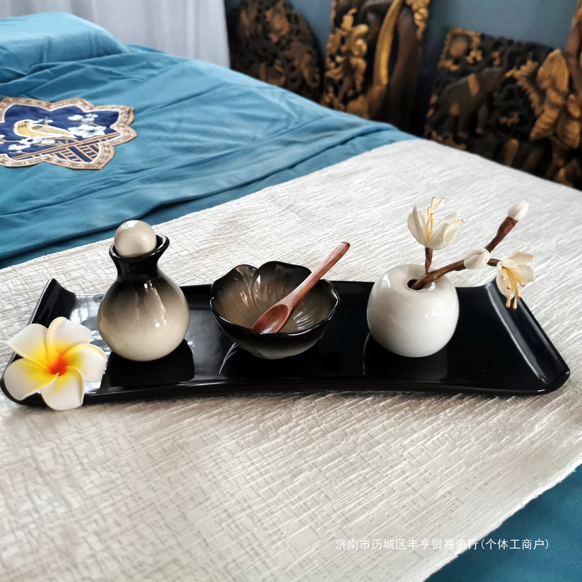 Beauty bed decoration table ceramic essential oil dish film mixing bowl essential oil dish beauty salon spa decoration beauty mixing dish