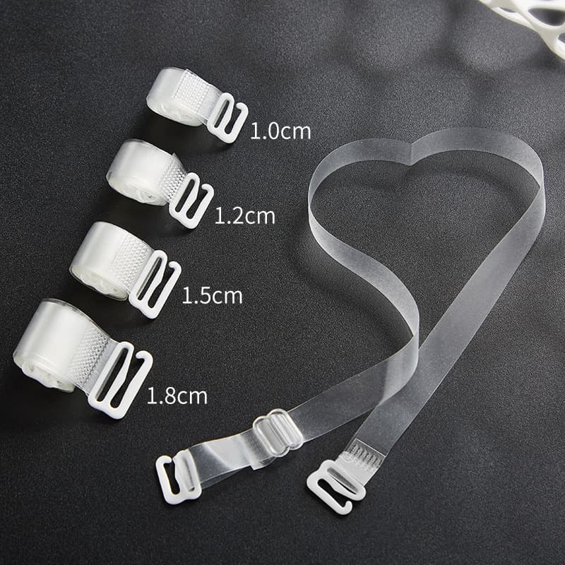 Transparent Invisible Bra Straps, Wide Anti-Slip Seamless Thickened TPU Matte Cross-Border Wholesale with Drop Shipping