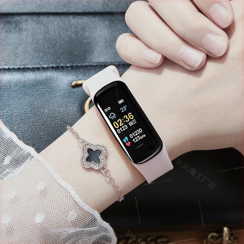 New Smart Bracelet Sports Couple Watch Blood Pressure Blood Oxygen Heart Rate Sleep Running Alarm Clock Pedometer Bluetooth