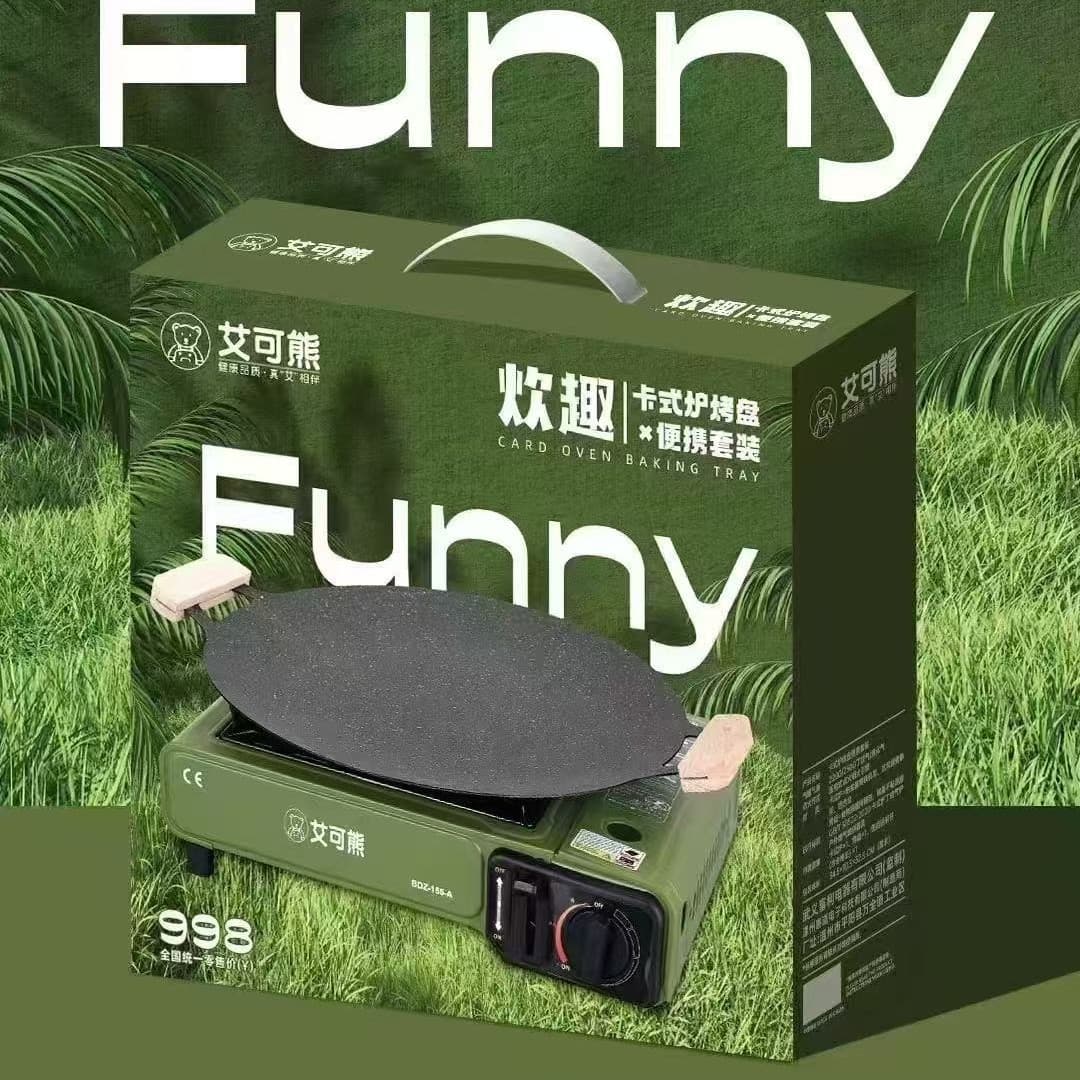 Aikexiong cassette stove for home and outdoor use, portable gas stove for camping barbecue and hot pot