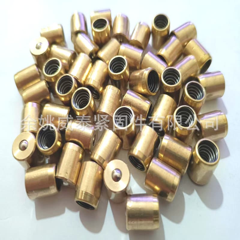 Press-fit grease cups with brass ball check valves, sizes M4-M20