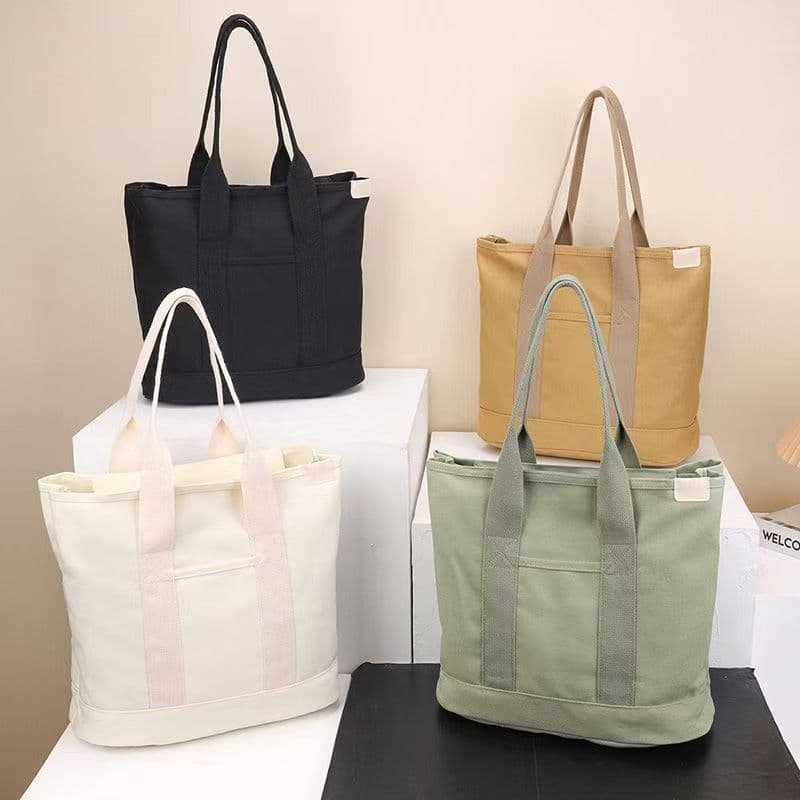 Japanese ins student class canvas bag female large capacity commuter tote bag shoulder bag