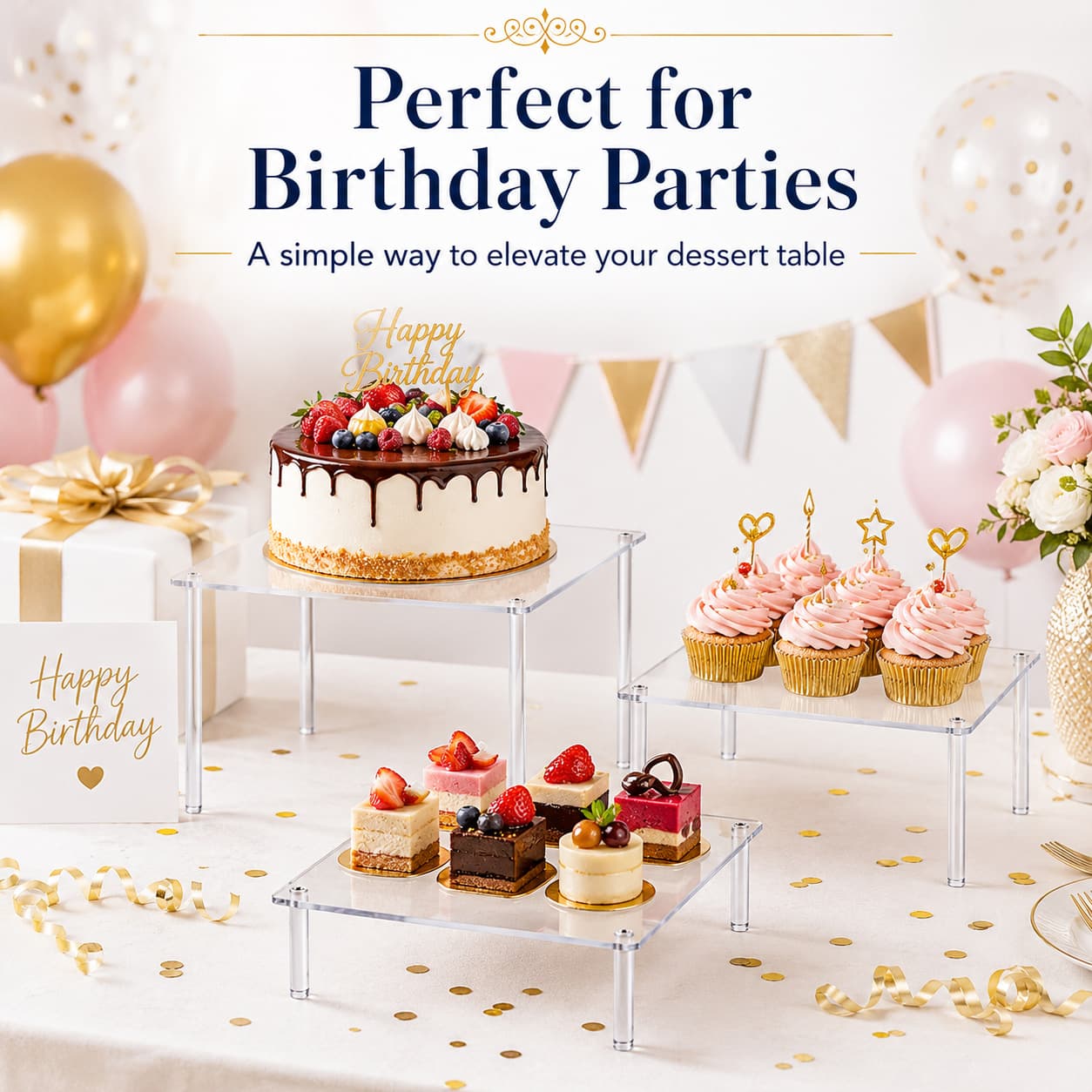 Dessert Cake Stand Cross-Border Tray, Party Table Candy Chocolate Decoration Plate, Photography Prop Party Display Rack