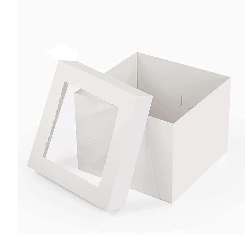 Cross-border Hot-selling White Cardboard Cake Box Tall Multi-tier 8-inch 10-inch 12-inch Cake In Stock Wholesale