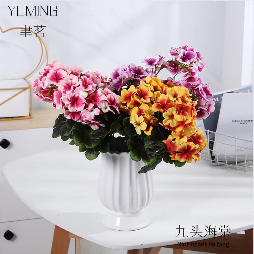In Stock Artificial Flowers Begonia Wedding Home Restaurant Photography Decoration Accessories Silk Flowers