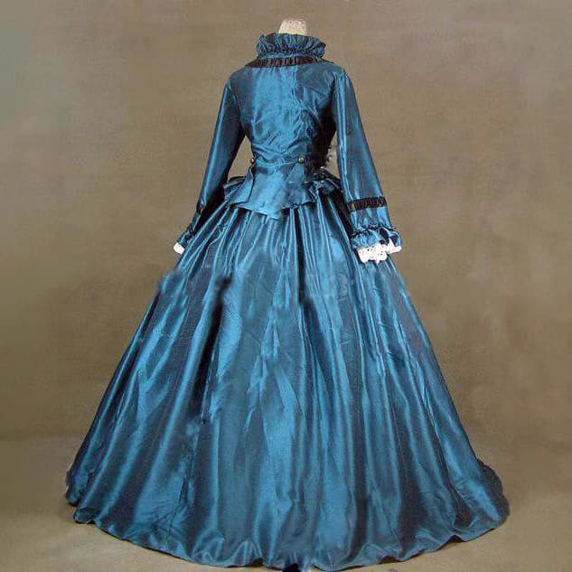 Premium Upgraded Lolita Puffy Dress Floor-Length Gown Gothic Court Costume
