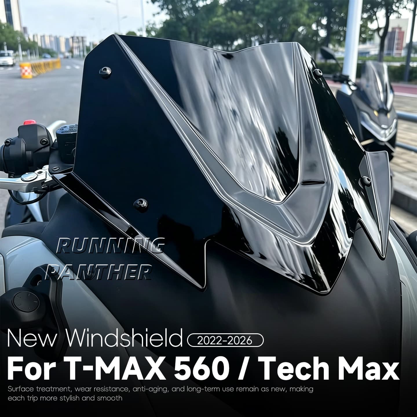 For Yamaha TMAX560 Tech Max 2022-2026 Deflector Raised Windshield Cross-border