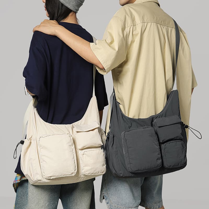 2025 New Fashion Single Shoulder Bag Women Casual Large Capacity Simple Backpack Men Travel Tote Bag