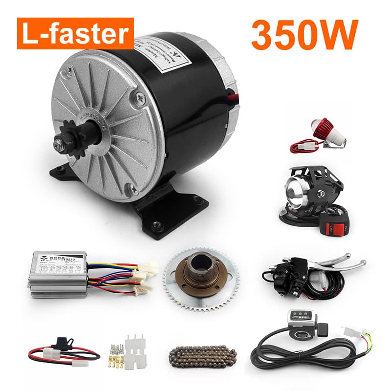 24V 36V 350W Electric Scooter Brush DC Motor Kit MY1016 Engine with 25H Chain System