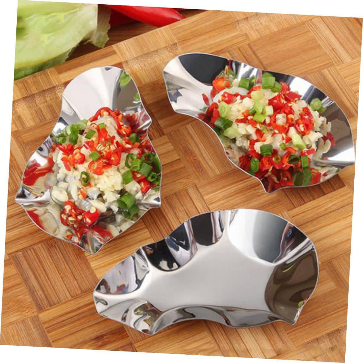 New stainless steel oyster plate, snail plate, conch plate, oyster steaming dish, restaurant grill dish, oyster sauce and seasoning dish