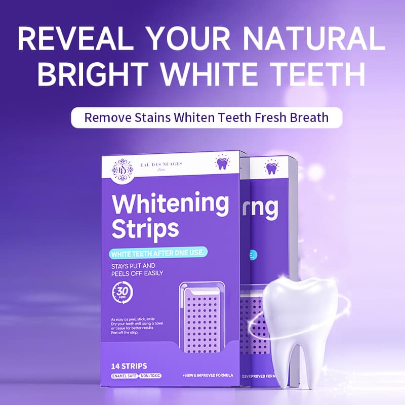 Cross-Border Popular Product: Purple Glossy Care Tooth Strips, Portable for Daily Use at Home, Easy to Use for Oral Care, Brightening Tooth Strips