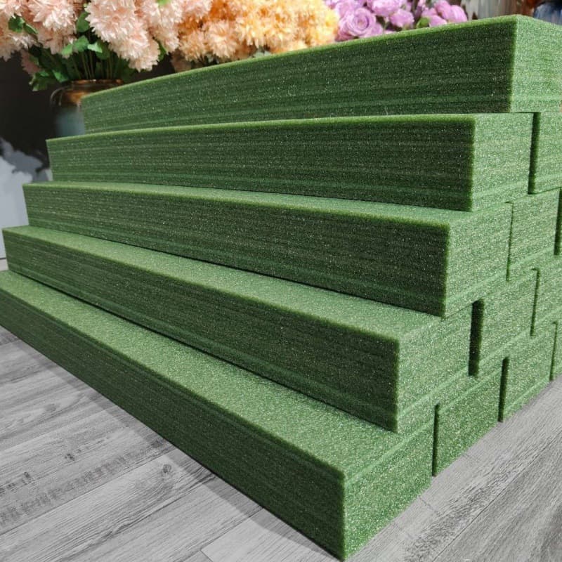 Wedding flower arrangement, green foam board, pearl cotton, wedding room decoration, wedding engagement banquet decoration, DIY aisle markers