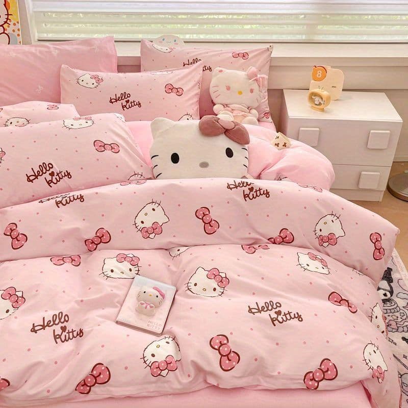 Thickened twill brushed duvet cover set (single or four pieces), student dormitory bedding set (three pieces).
