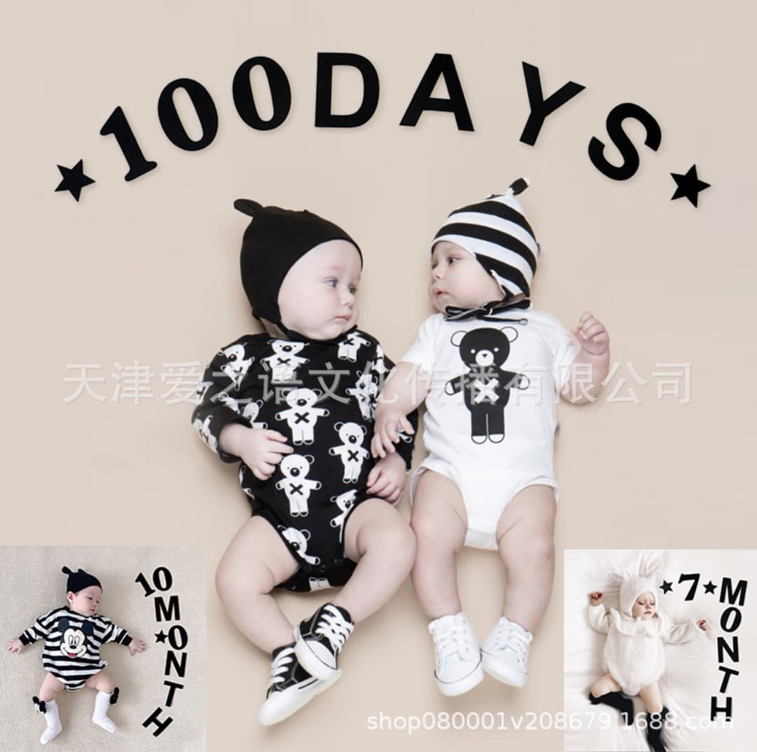 MONTH baby MONTH age photo props ins Wind baby Hundred Days pose photo full moon scene decoration