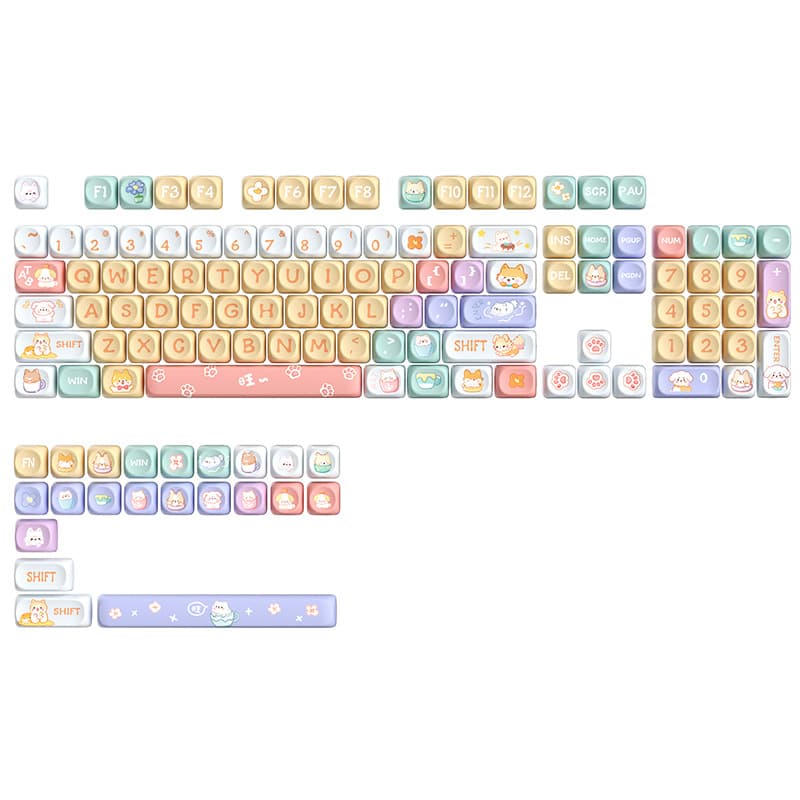 XDA OEM MOA MDA Original Height Dye-Sublimation Keycaps Custom Color Pattern Mechanical Keyboard Keycaps
