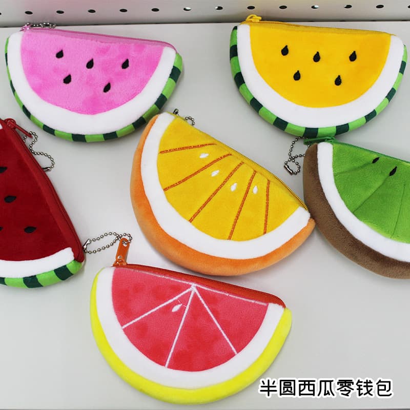 Factory wholesale cute watermelon coin purse children's coin bag backpack pendant decorations night market stall small gifts