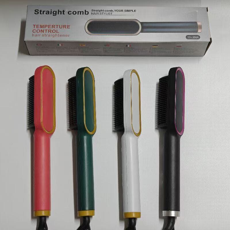 Dual-Use Straightening and Curling Iron with Negative Ion Volumizing Comb, Cross-border Lazy Straightening Brush