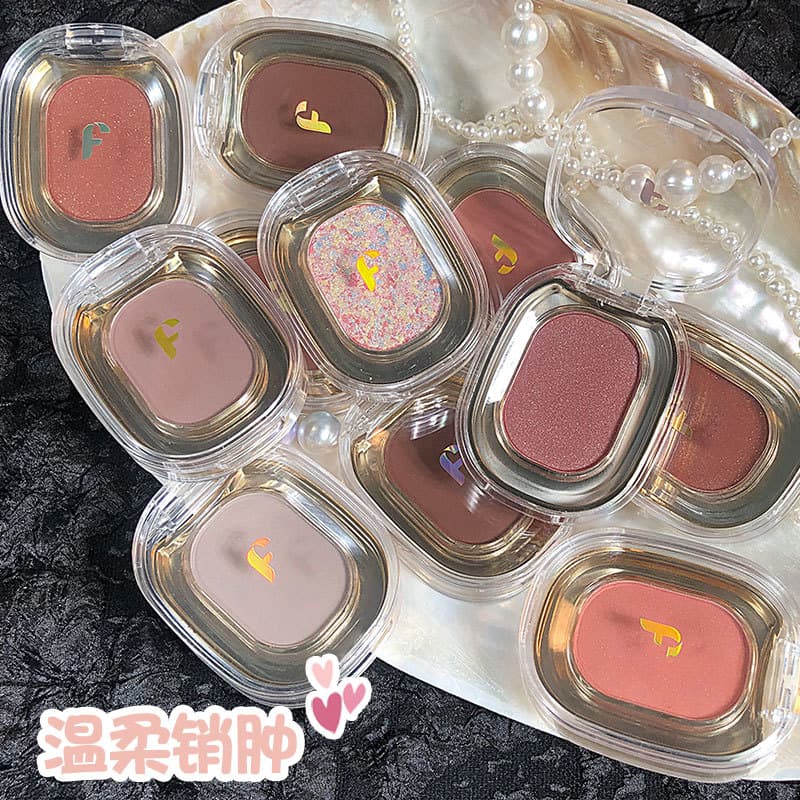 FAICCIA Feixi single color eye shadow palette matte nude makeup low saturation makeup fine glitter portable affordable eye shadow wholesale