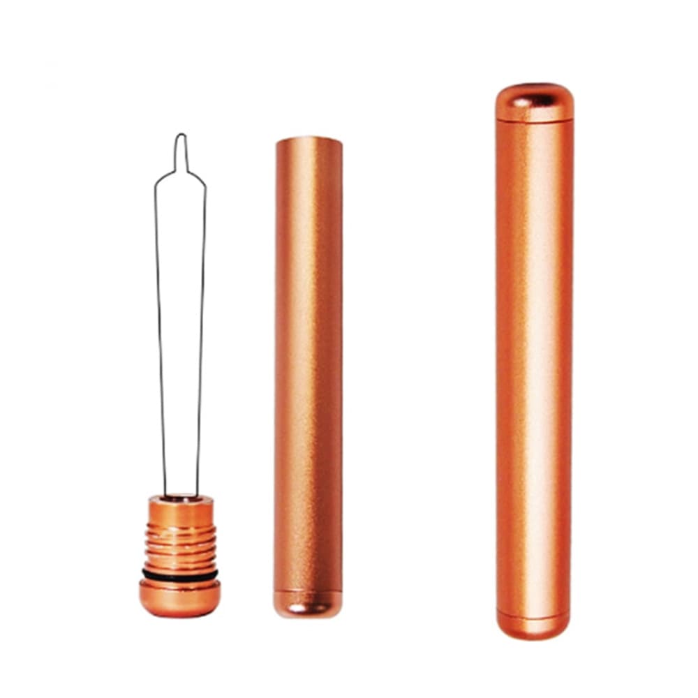 Aluminum alloy double-ended screw cap cigar tube, 11CM waterproof, pressure-resistant, moisture-retaining, sealed storage tube for cigarette paper.