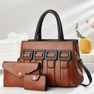 New Style Mother-Child Bag Set from Factory, Women's Handbag Three-Piece Set, Fashionable and Elegant Bags