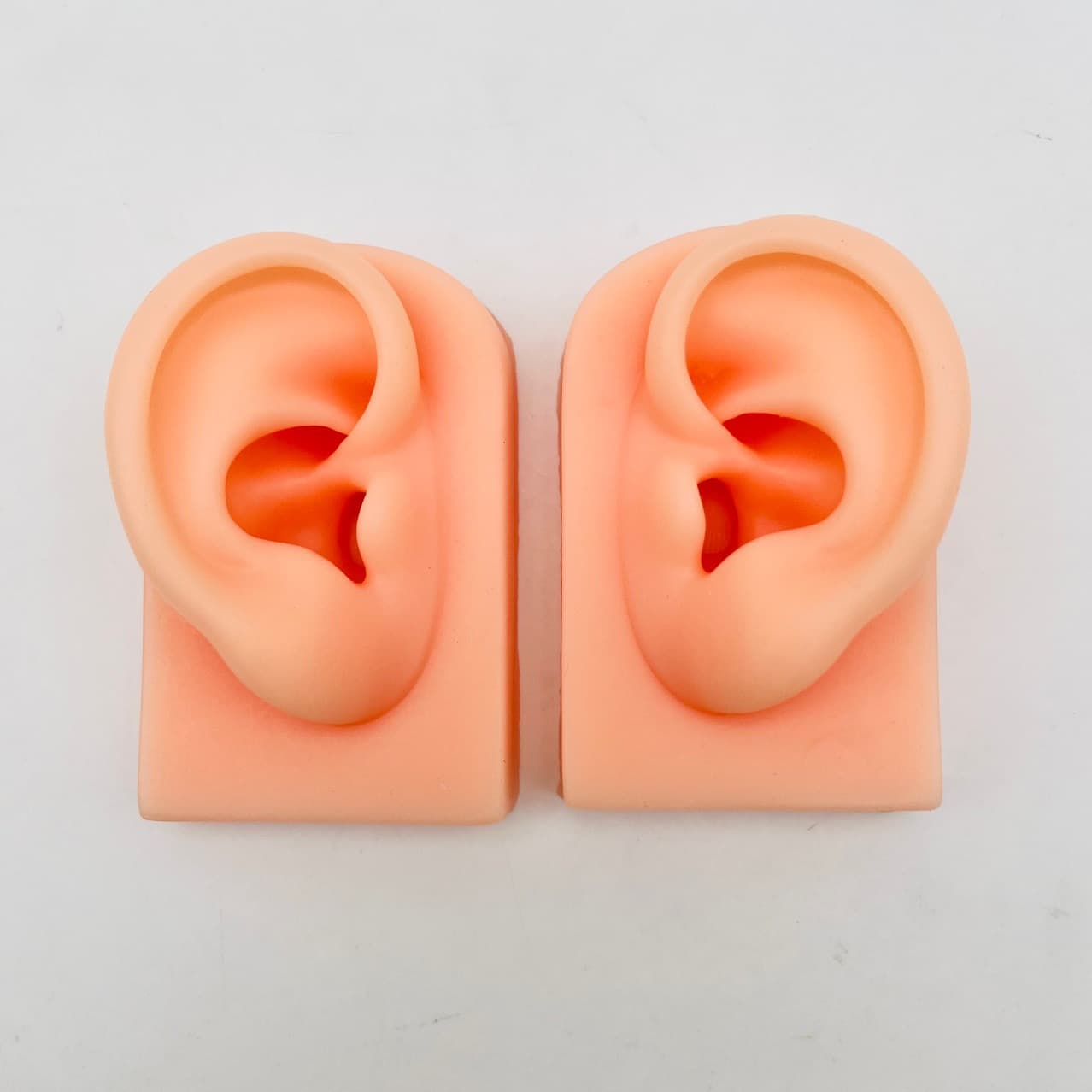 Liquid Soft Silicone Simulated Human Ear Model for Tattoo Piercing and Ear Hole Practice Jewelry Display Stand