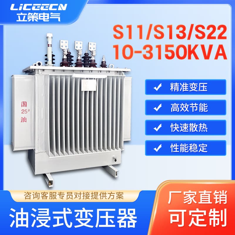 S11-M-250/630kVA Kilowatt Oil-Immersed Transformer Copper High Voltage Three-Phase High Power Transformer 10kV Factory