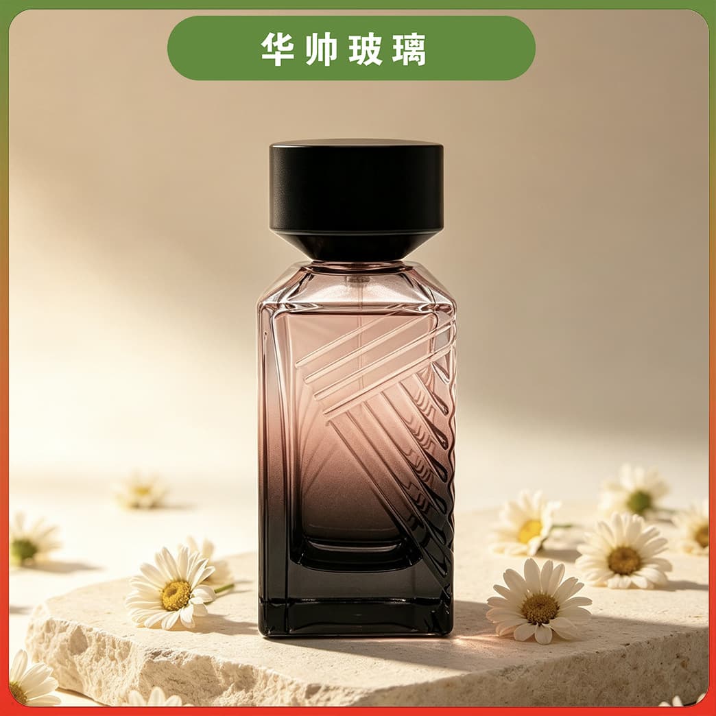 100ML Glass Perfume Bottle Empty Perfume Bottle Unisex Perfume Bottle Matte Black Cap Perfume Bottle