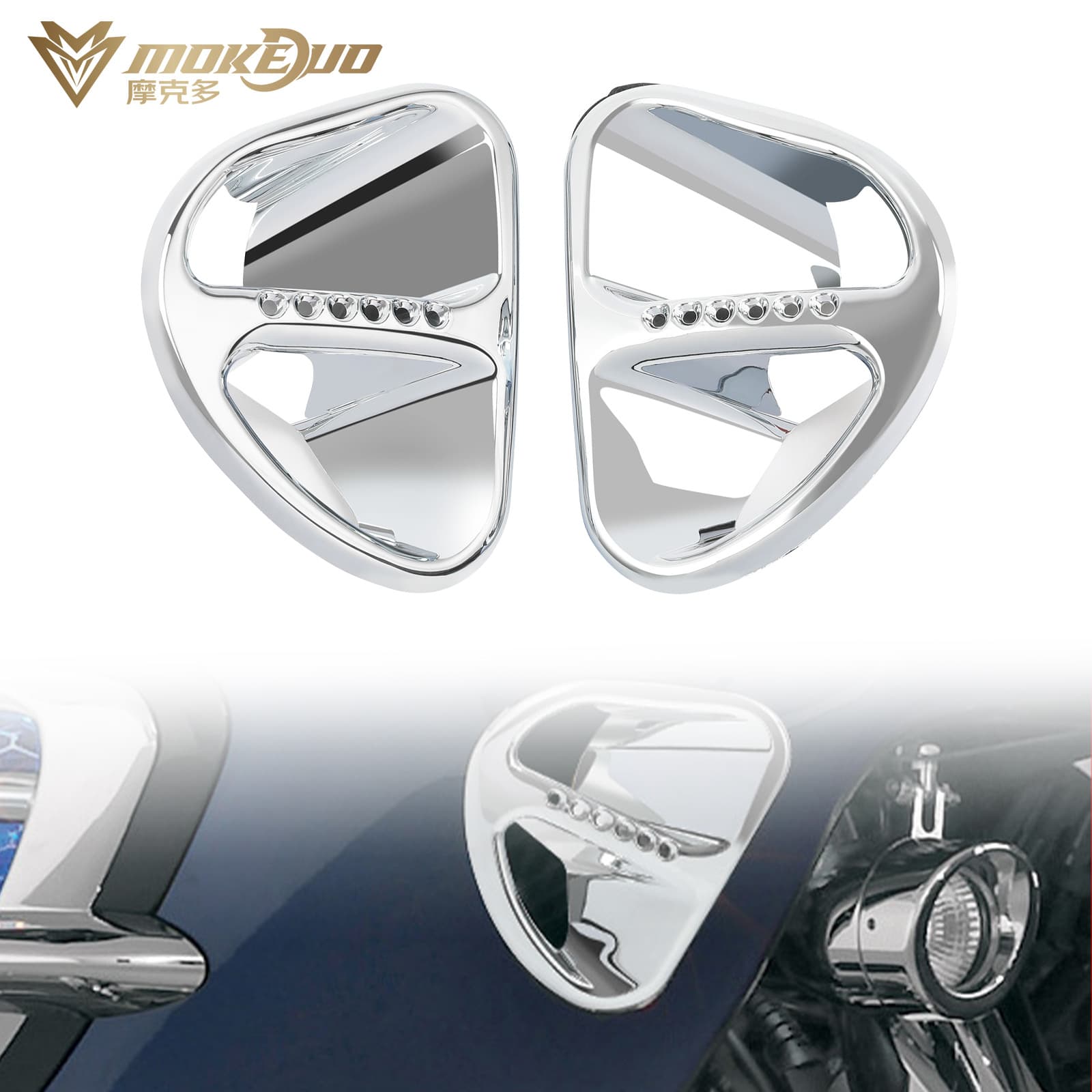 For Honda Gold Wing GL1800 Motorcycle Modification Intake Decorative Trim Chrome Plated 01-11