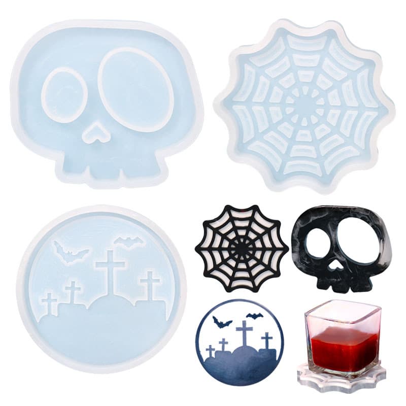 Delightful Diy Halloween Silicone Mold For Web Skeleton Cupcake Liners Cross-border Supply Specialty Cake Tools