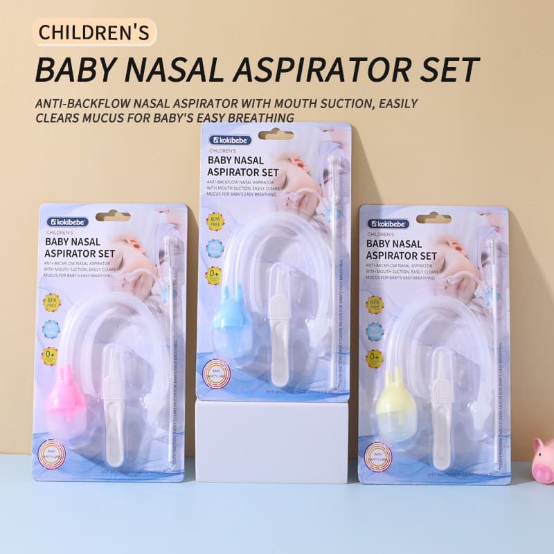 Baby mouth suction nasal aspirator, baby nasal mucus cleaner, newborn anti-reflux nasal plug cannula nasal aspirator kit