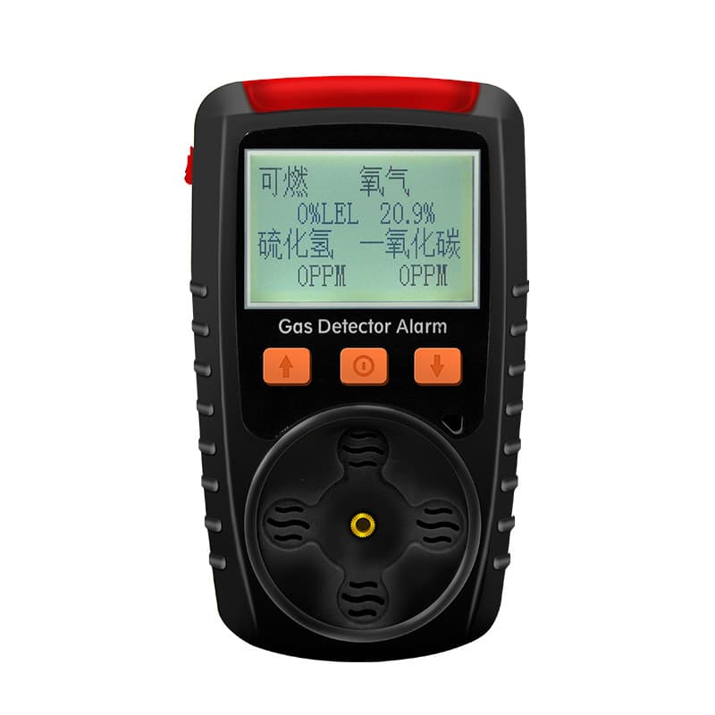 4-in-1 Gas Detector Alarm Portable Diffusion Type Toxic Harmful Combustible Gas Concentration Detector Explosion-Proof