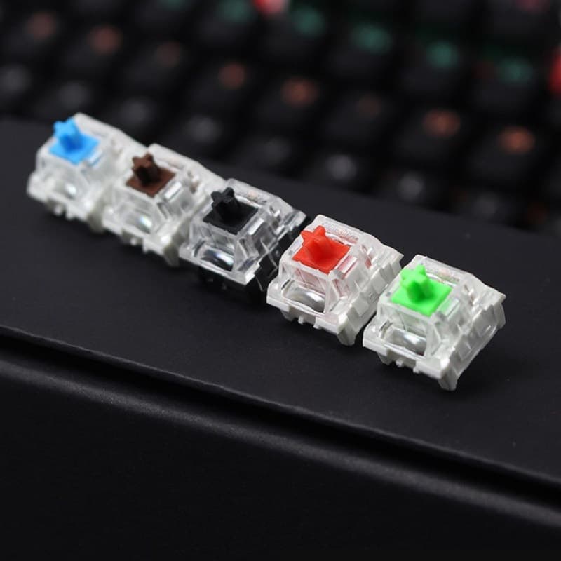 High-quality mechanical keyboard switch shaft body: green, black, brown, red, gold, silver, purple, green, white, gray, wood, silent switch, hot-swappable, dustproof