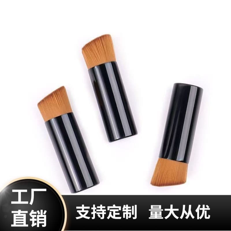 Flat angled head foundation brush, portable powder-free bubble foundation makeup brush, angled contour brush base brush, beauty tool