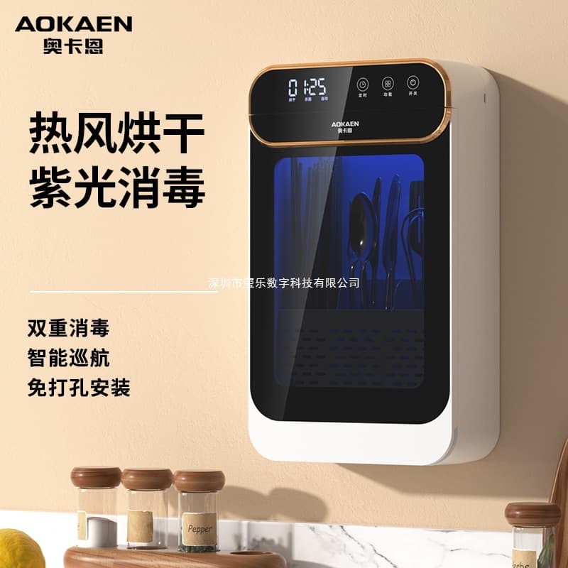 Aokaien Chopsticks Sterilizer with Drying, Household Kitchen Disinfection Chopsticks Holder for Utensils