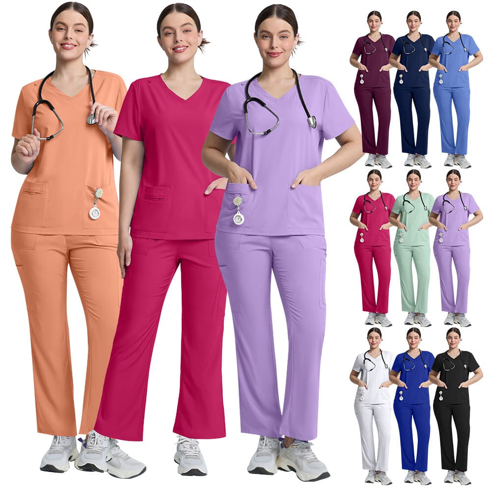 New Flared Pants Surgical Scrub Suit Beauty Salon Spa Doctor Nurse Front Desk Workwear Nurse Uniform