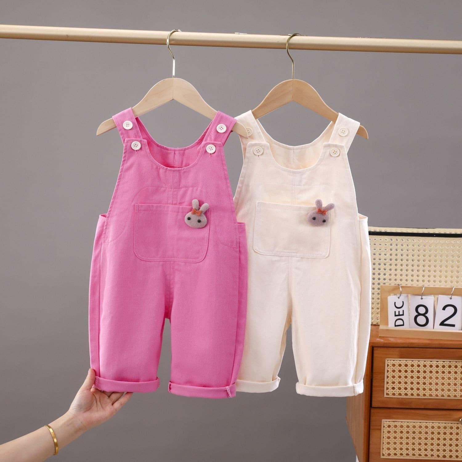 Girls cotton overalls spring and autumn 1-2 to 3 years old spring style baby style jumpsuit trousers baby pants