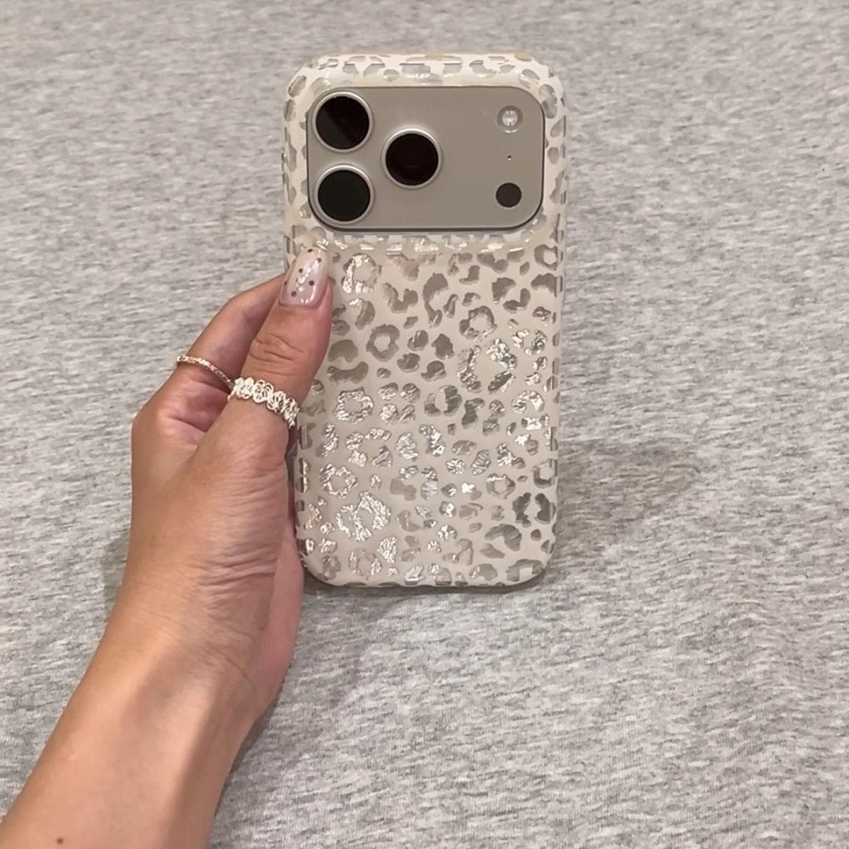 Laser Leopard Print Case for iPhone 17 Pro Max/16/15/14 Pro, 13 Plus/12/11/XS Max