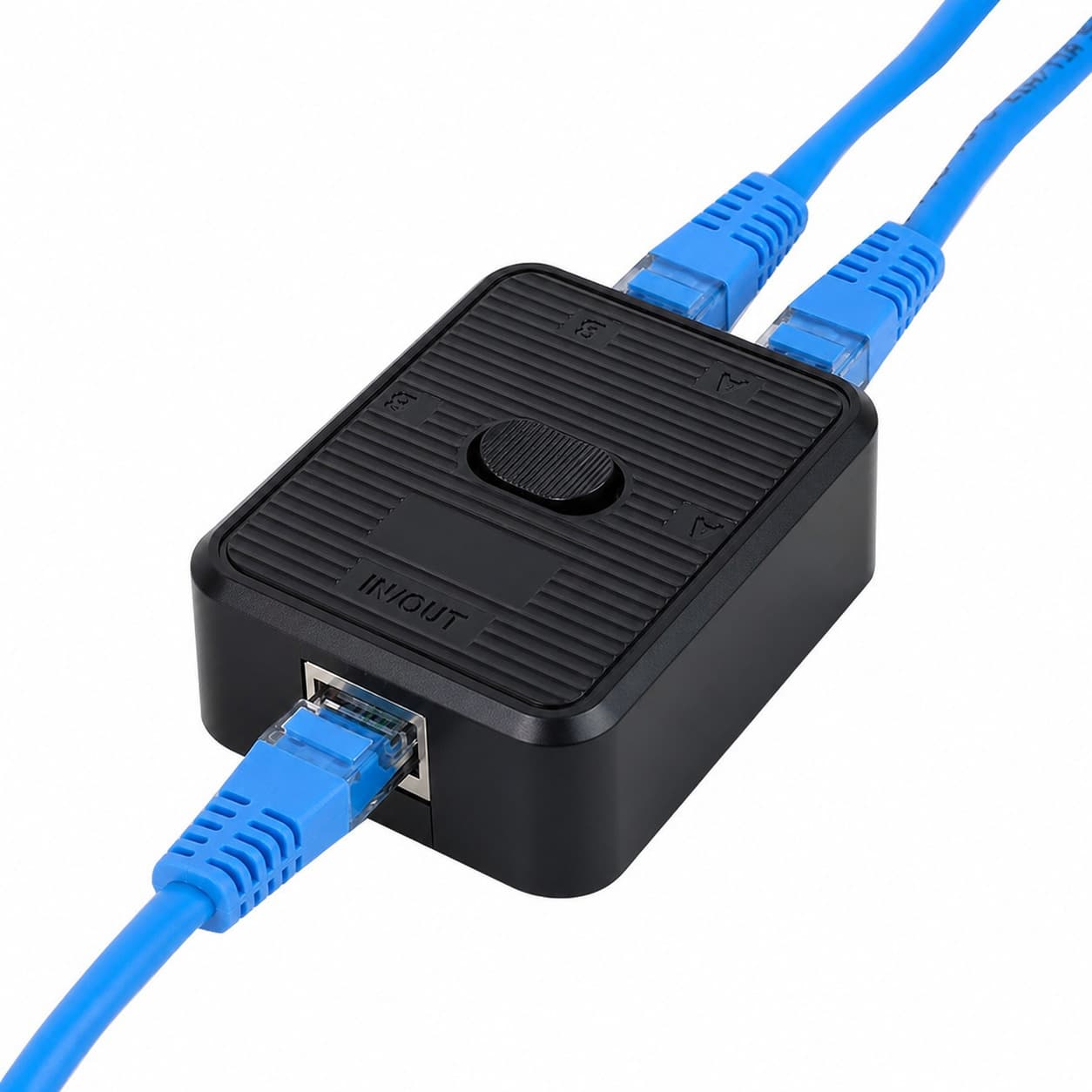 Gigabit network switch RJ45 power-free network cable sharer computer passive internal and external black and white
