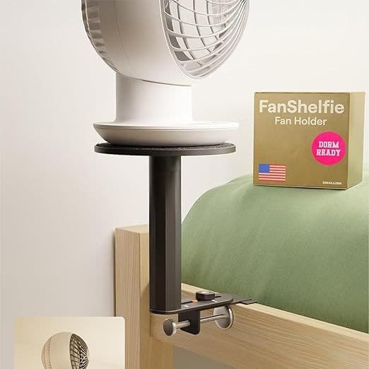 Adjustable fan bracket suitable for dorms, offices, double-decker loft beds, height and distance design, essential for design schools.