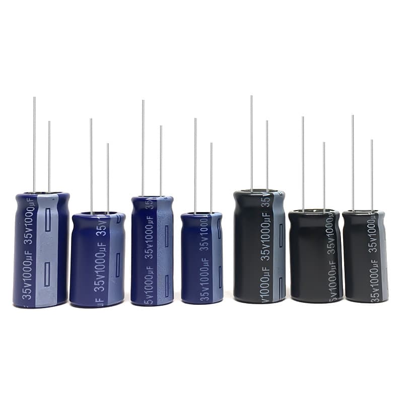 Aihua aluminum electrolytic capacitor 35v1000uF 1000uF35v 13X20 blue high-frequency low-resistance
