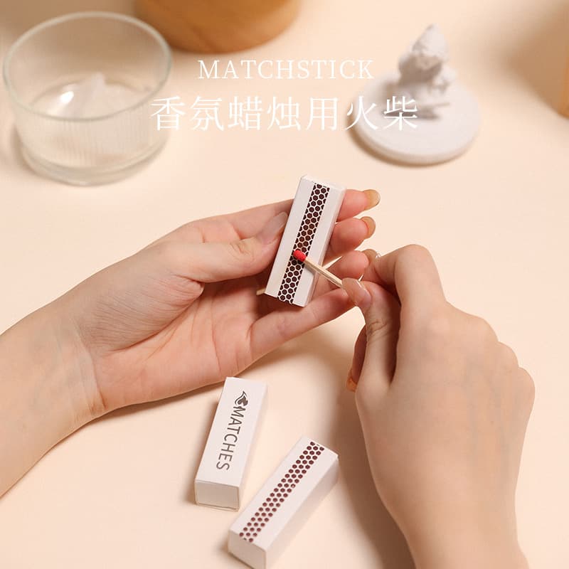 Match Scented Candle Macaron Packaging Box Drawer Style Birthday Candle Baking Cake Stock Match