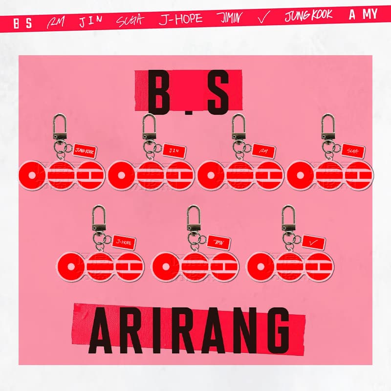 BTS Official 5th Album 'ARIRANG' Double-Snap Acrylic Keychain JK V Merchandise