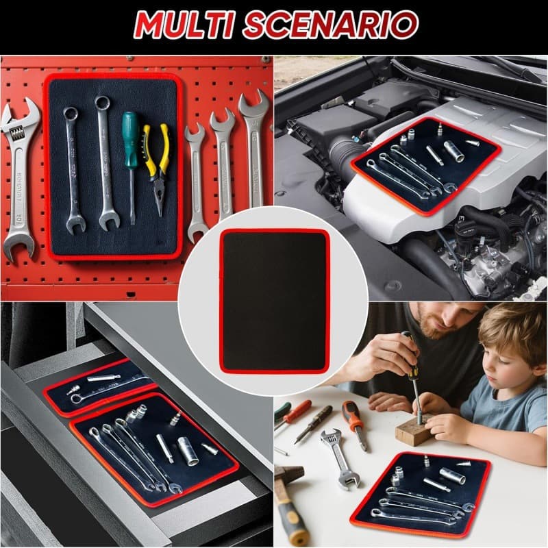 Cross-border Magnetic Tool Mat High-Performance Magnetic Tool Organizer Mat 3-Piece Set Magnet Tool Leather Pad